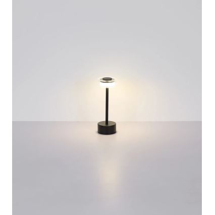 Globo - LED Aptumšojama uzlādējama skārienvadāma galda lampa LED/2,5W/3,7V 2700/4000/6500K 1800mAh melna