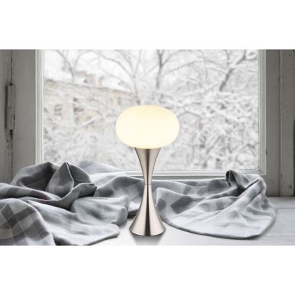 Globo - Galda lampa 1xE14/25W/230V matēts hroms