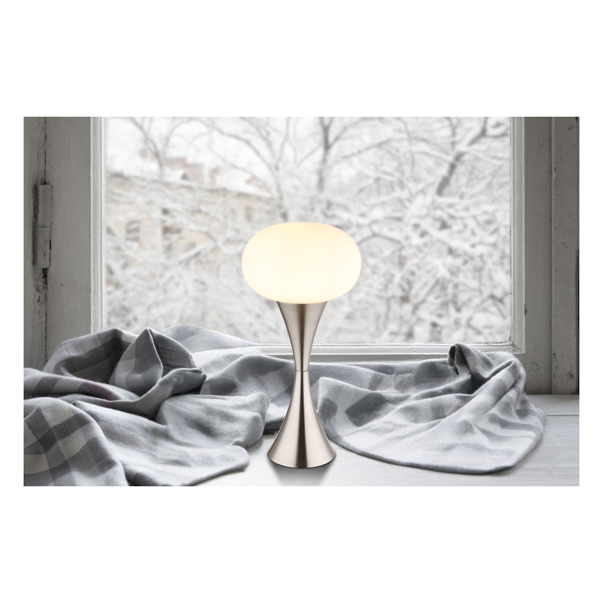 Globo - Galda lampa 1xE14/25W/230V matēts hroms