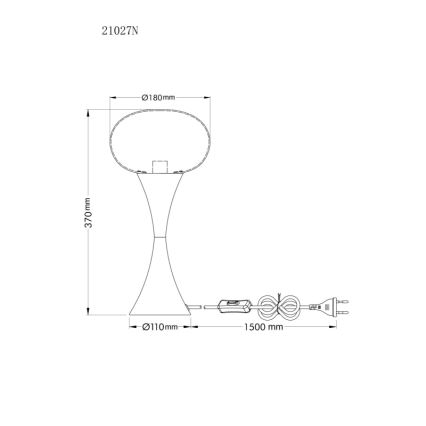 Globo - Galda lampa 1xE14/25W/230V matēts hroms
