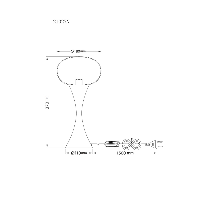 Globo - Galda lampa 1xE14/25W/230V matēts hroms