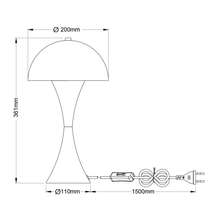 Globo - Galda lampa 1xE27/40W/230V