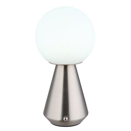 Globo - LED Aptumšojama skārienvadāma āra galda lampa LED/1,5W/5V 3000/4500/6500K 1800 mAh IP41 matēts hroms