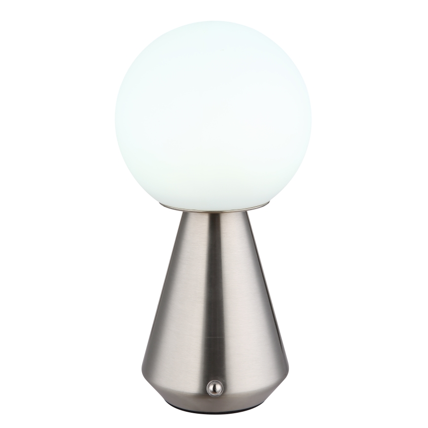 Globo - LED Aptumšojama skārienvadāma āra galda lampa LED/1,5W/5V 3000/4500/6500K 1800 mAh IP41 matēts hroms