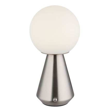 Globo - LED Aptumšojama skārienvadāma āra galda lampa LED/1,5W/5V 3000/4500/6500K 1800 mAh IP41 matēts hroms