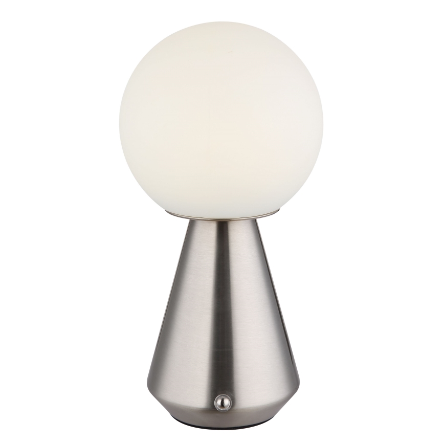Globo - LED Aptumšojama skārienvadāma āra galda lampa LED/1,5W/5V 3000/4500/6500K 1800 mAh IP41 matēts hroms