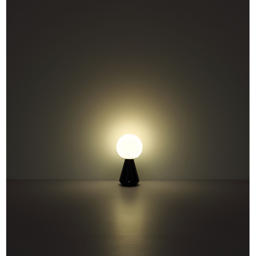 Globo - LED Aptumšojama skārienvadāma āra galda lampa LED/1,5W/5V 3000/4500/6500K 1800 mAh IP41 melna