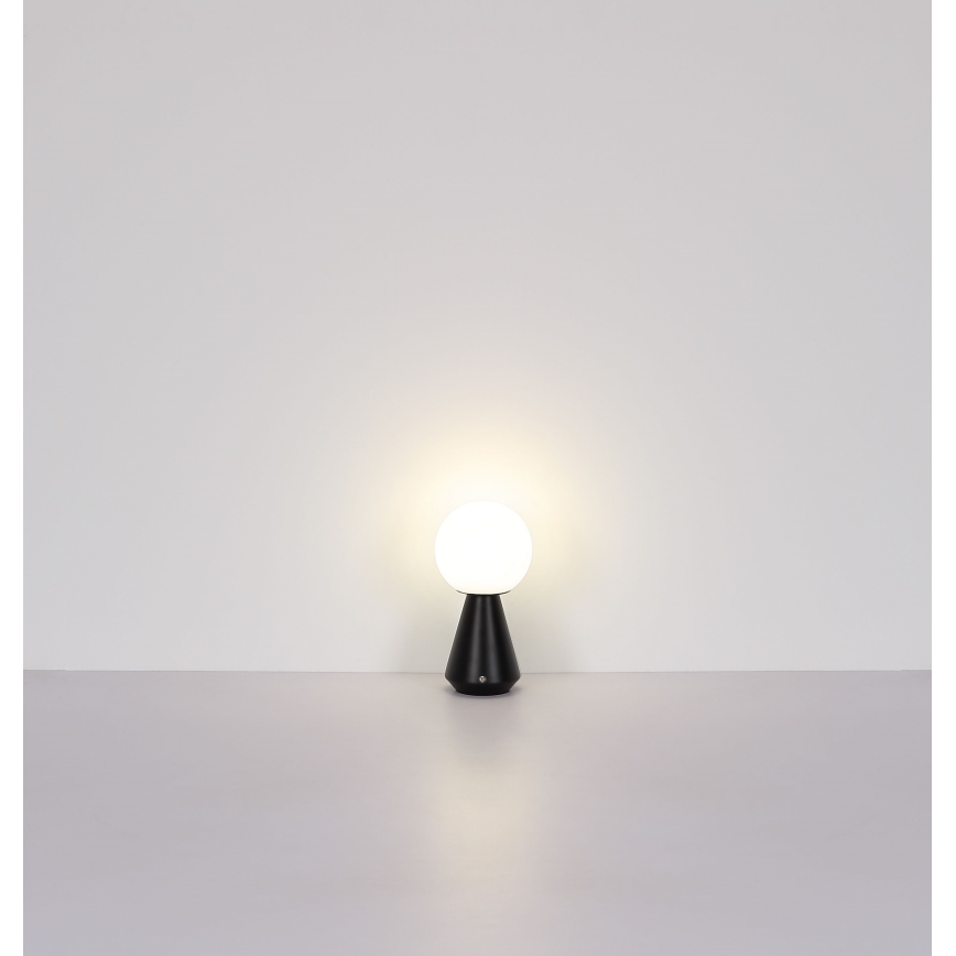 Globo - LED Aptumšojama skārienvadāma āra galda lampa LED/1,5W/5V 3000/4500/6500K 1800 mAh IP41 melna