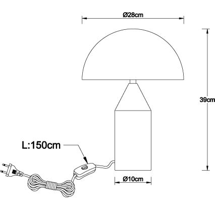 Globo - Galda lampa 2xE27/40W/230V matēts hroms