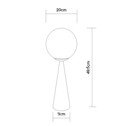 Globo - Galda lampa 1xE27/40W/230V misiņš