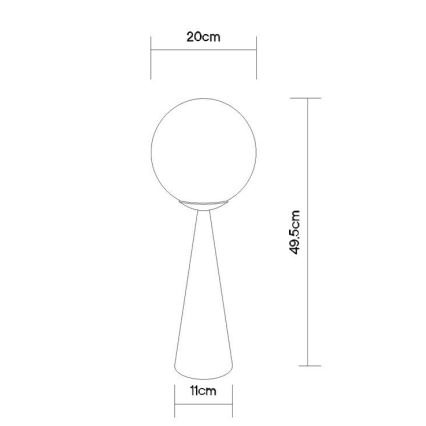 Globo - Galda lampa 1xE27/40W/230V matēts hroms