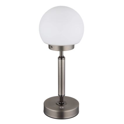 Globo - LED Aptumšojama uzlādējama skārienvadāma galda lampa LED/2,5W/5V 1800mAh 2700/4000/6500K antracīta
