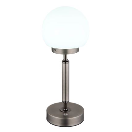 Globo - LED Aptumšojama uzlādējama skārienvadāma galda lampa LED/2,5W/5V 1800mAh 2700/4000/6500K antracīta