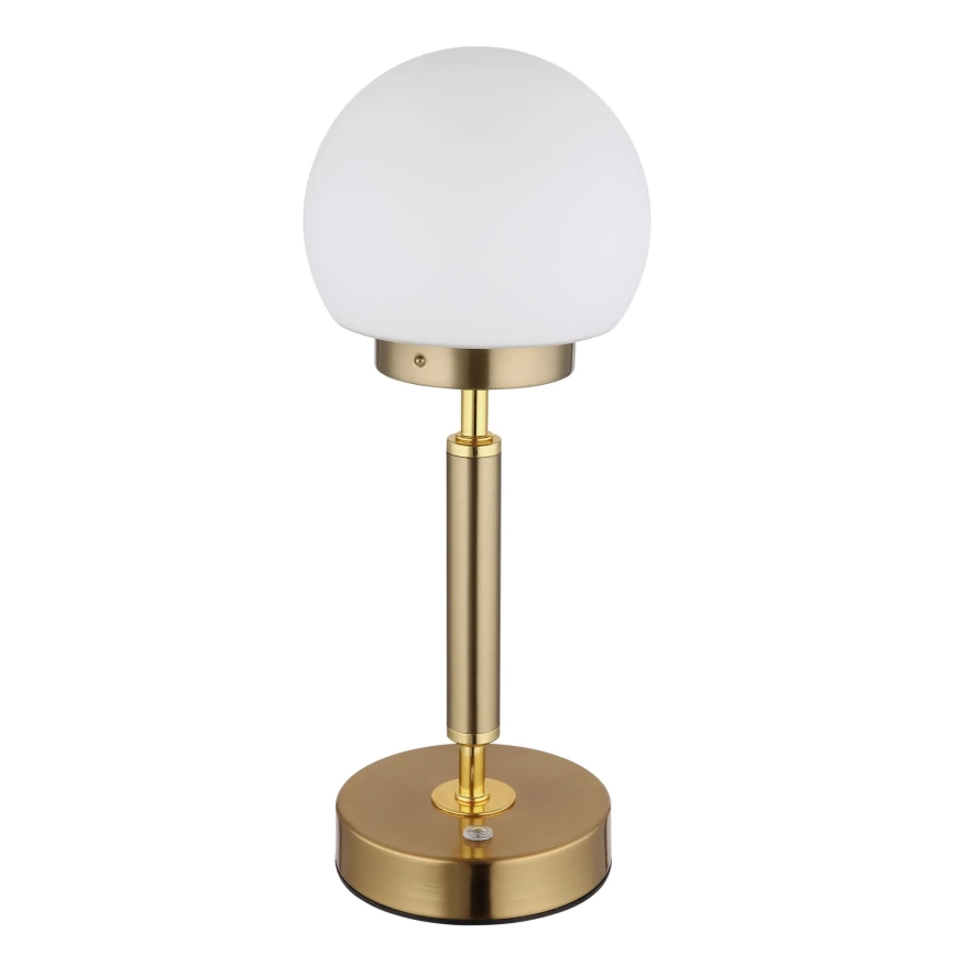 Globo - LED Aptumšojama uzlādējama skārienvadāma galda lampa LED/2,5W/5V 1800mAh 2700/4000/6500K misiņš