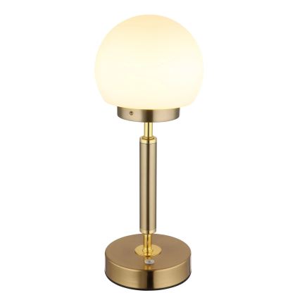 Globo - LED Aptumšojama uzlādējama skārienvadāma galda lampa LED/2,5W/5V 1800mAh 2700/4000/6500K misiņš
