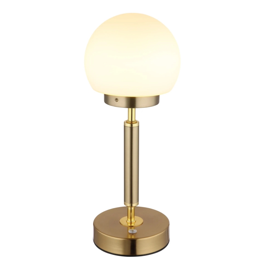 Globo - LED Aptumšojama uzlādējama skārienvadāma galda lampa LED/2,5W/5V 1800mAh 2700/4000/6500K misiņš