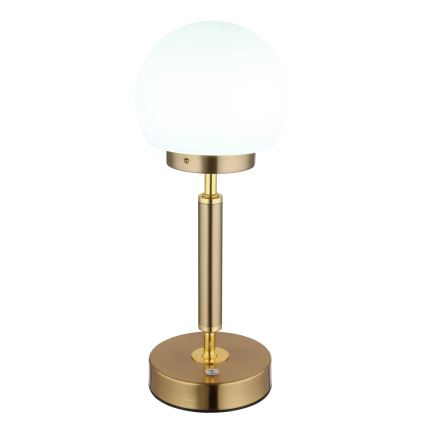 Globo - LED Aptumšojama uzlādējama skārienvadāma galda lampa LED/2,5W/5V 1800mAh 2700/4000/6500K misiņš