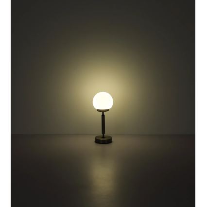 Globo - LED Aptumšojama uzlādējama skārienvadāma galda lampa LED/2,5W/5V 1800mAh 2700/4000/6500K matēts hroms