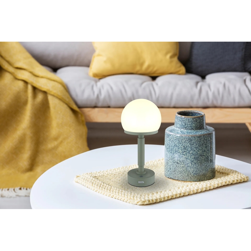 Globo - LED Aptumšojama uzlādējama skārienvadāma galda lampa LED/2,5W/5V 1800mAh 2800K zaļa