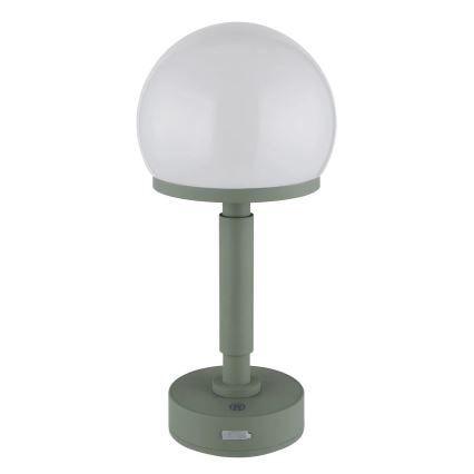 Globo - LED Aptumšojama uzlādējama skārienvadāma galda lampa LED/2,5W/5V 1800mAh 2800K zaļa