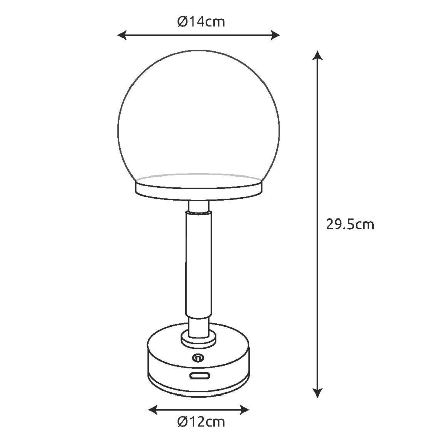 Globo - LED Aptumšojama uzlādējama skārienvadāma galda lampa LED/2,5W/5V 1800mAh 2800K zaļa