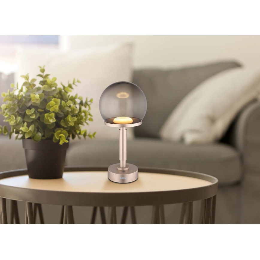 Globo - LED Aptumšojama uzlādējama skārienvadāma galda lampa LED/2,5W/5V 1800mAh 2700/4000/6500K Rozā zelta