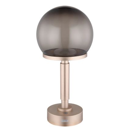 Globo - LED Aptumšojama uzlādējama skārienvadāma galda lampa LED/2,5W/5V 1800mAh 2700/4000/6500K Rozā zelta