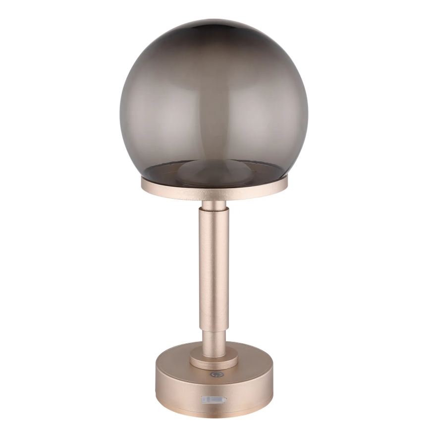Globo - LED Aptumšojama uzlādējama skārienvadāma galda lampa LED/2,5W/5V 1800mAh 2700/4000/6500K Rozā zelta