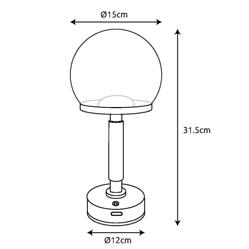 Globo - LED Aptumšojama uzlādējama skārienvadāma galda lampa LED/2,5W/5V 1800mAh 2700/4000/6500K Rozā zelta