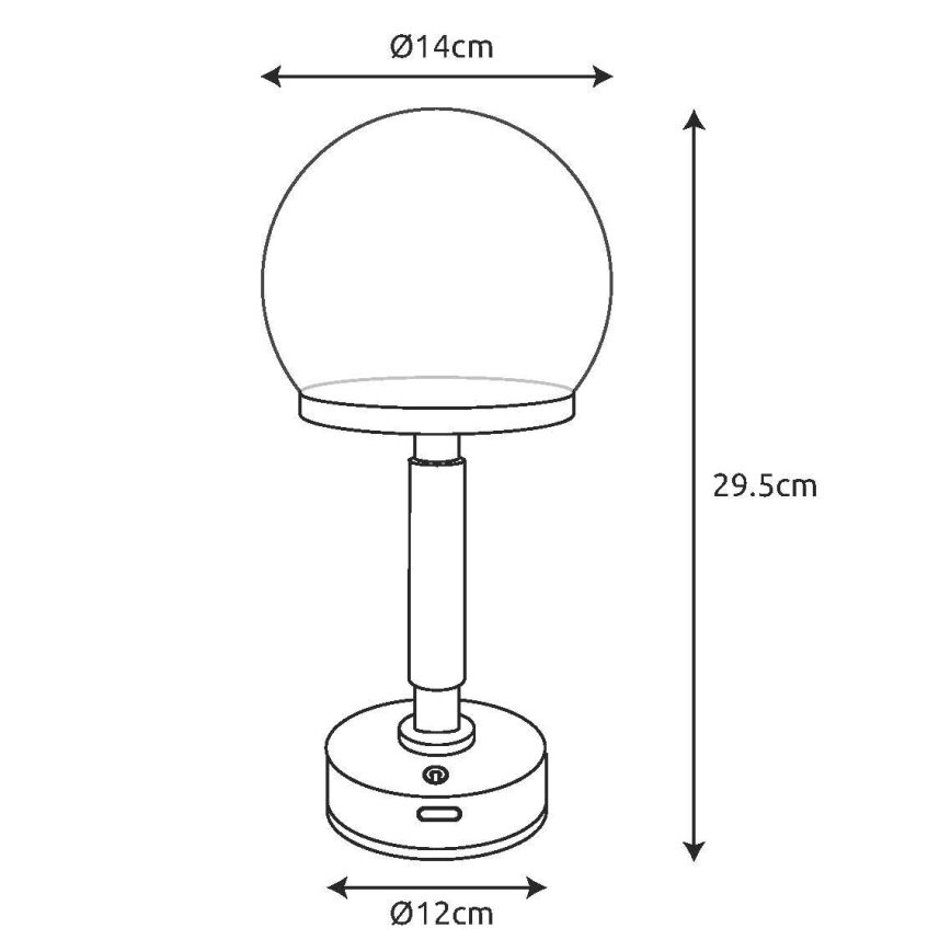 Globo - LED Aptumšojama uzlādējama skārienvadāma galda lampa LED/2,5W/5V 1800mAh 2800K sudraba