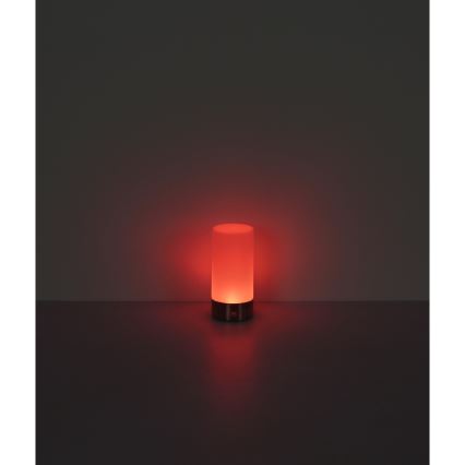 Globo - LED RGBW Aptumšojama skārienvadāma āra galda lampa LED/1,8W/5V 1500 mAh IP44 matēts hroms