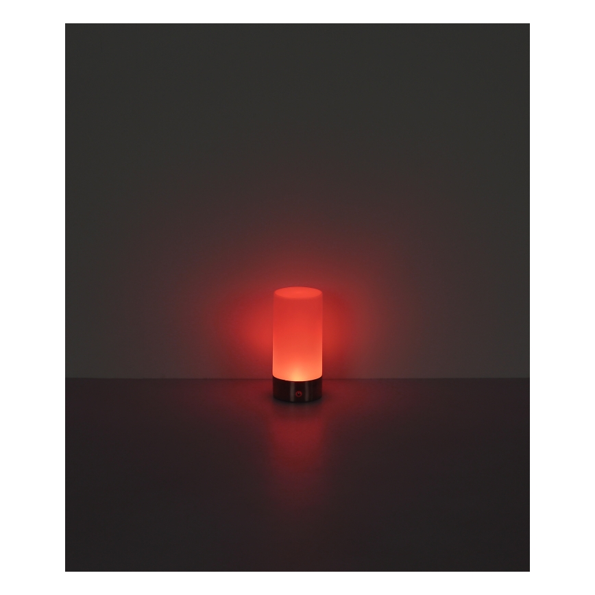 Globo - LED RGBW Aptumšojama skārienvadāma āra galda lampa LED/1,8W/5V 1500 mAh IP44 matēts hroms