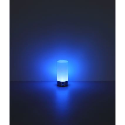 Globo - LED RGBW Aptumšojama skārienvadāma āra galda lampa LED/1,8W/5V 1500 mAh IP44 matēts hroms