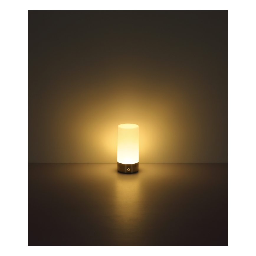 Globo - LED RGBW Aptumšojama skārienvadāma āra galda lampa LED/1,8W/5V 1500 mAh IP44 matēts hroms