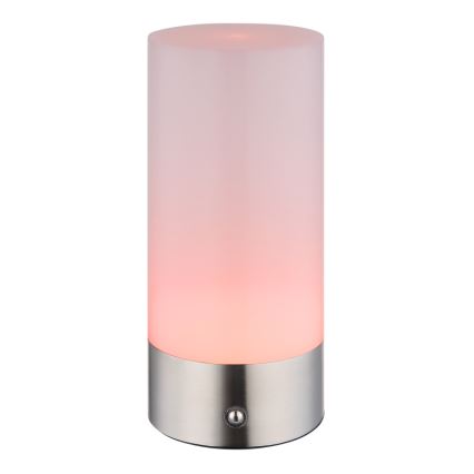 Globo - LED RGBW Aptumšojama skārienvadāma āra galda lampa LED/1,8W/5V 1500 mAh IP44 matēts hroms