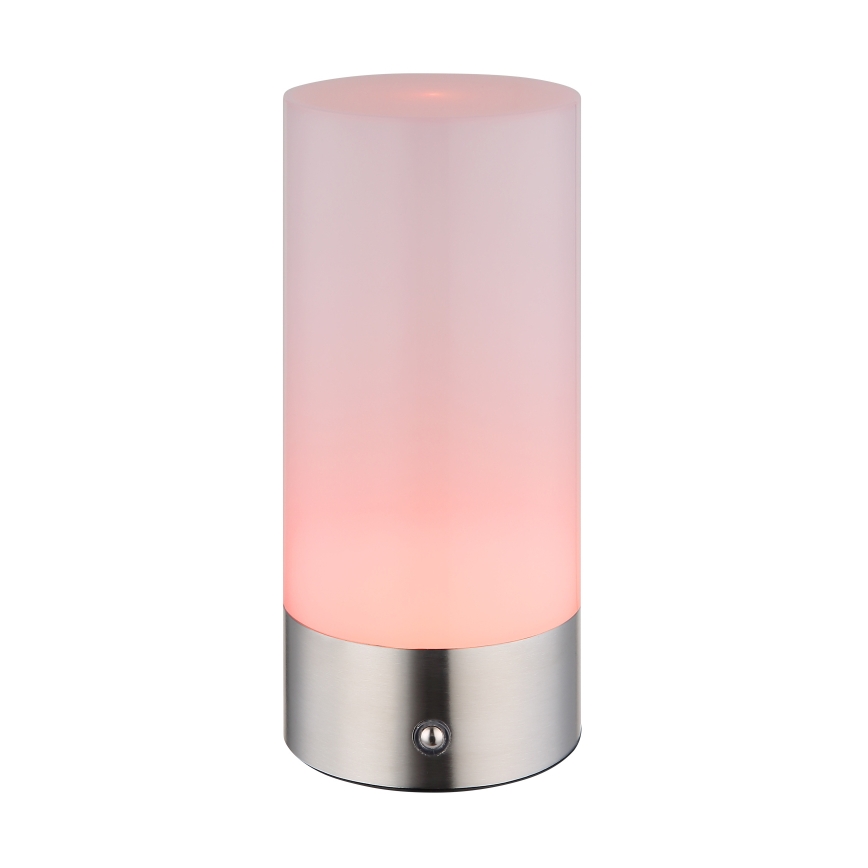 Globo - LED RGBW Aptumšojama skārienvadāma āra galda lampa LED/1,8W/5V 1500 mAh IP44 matēts hroms