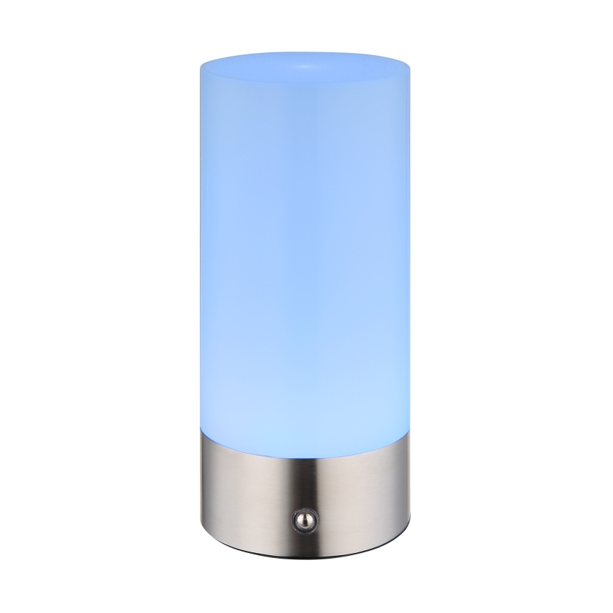 Globo - LED RGBW Aptumšojama skārienvadāma āra galda lampa LED/1,8W/5V 1500 mAh IP44 matēts hroms