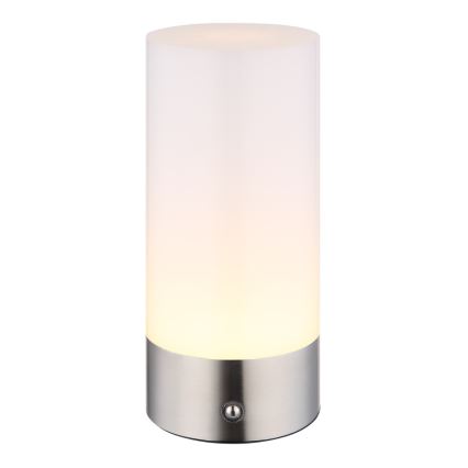 Globo - LED RGBW Aptumšojama skārienvadāma āra galda lampa LED/1,8W/5V 1500 mAh IP44 matēts hroms