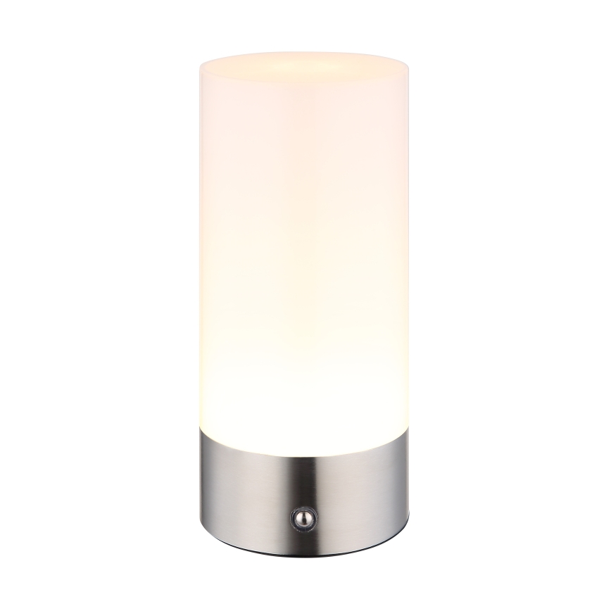 Globo - LED RGBW Aptumšojama skārienvadāma āra galda lampa LED/1,8W/5V 1500 mAh IP44 matēts hroms