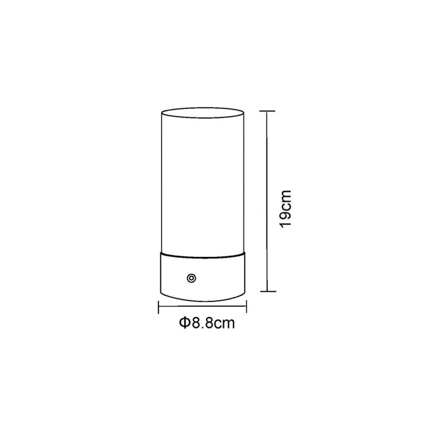 Globo - LED RGBW Aptumšojama skārienvadāma āra galda lampa LED/1,8W/5V 1500 mAh IP44 matēts hroms