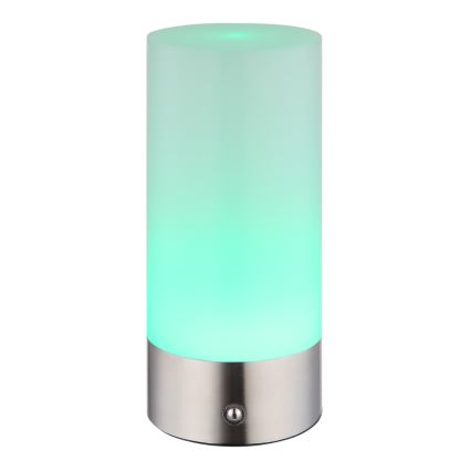 Globo - LED RGBW regulējama pieskāriena āra galda lampa LED/1,8W/5V 1500 mAh IP44 matēts hroms