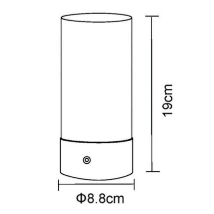 Globo - LED RGBW Aptumšojama skārienvadāma āra galda lampa LED/1,8W/5V 1500 mAh melna