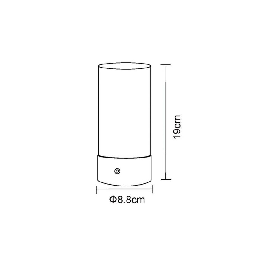 Globo - LED RGBW Aptumšojama skārienvadāma āra galda lampa LED/1,8W/5V 1500 mAh melna
