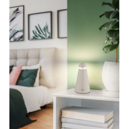 Globo - LED dimmējama, pieskāriena vadīta uzlādējama galda lampa LED/1,2W/5V 1200 mAh 2700/4500/6000K