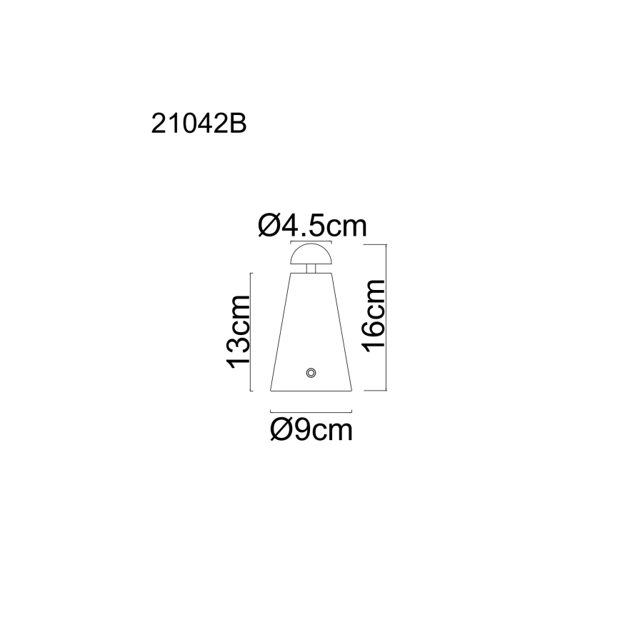Globo - LED dimmējama, pieskāriena vadīta uzlādējama galda lampa LED/1,2W/5V 1200 mAh 2700/4500/6000K