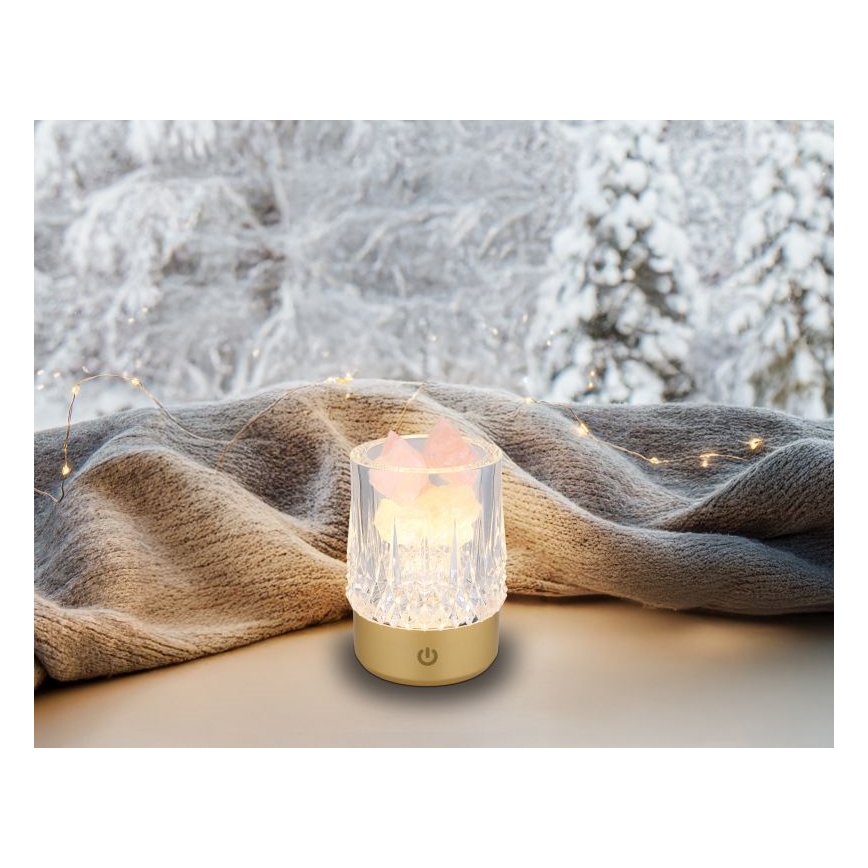 Globo - LED regulējama pieskāriena galda lampa LED/1W/5V 3000K 1200 mAh zelta krāsā