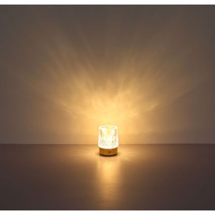 Globo - LED regulējama pieskāriena galda lampa LED/1W/5V 3000K 1200 mAh zelta krāsā