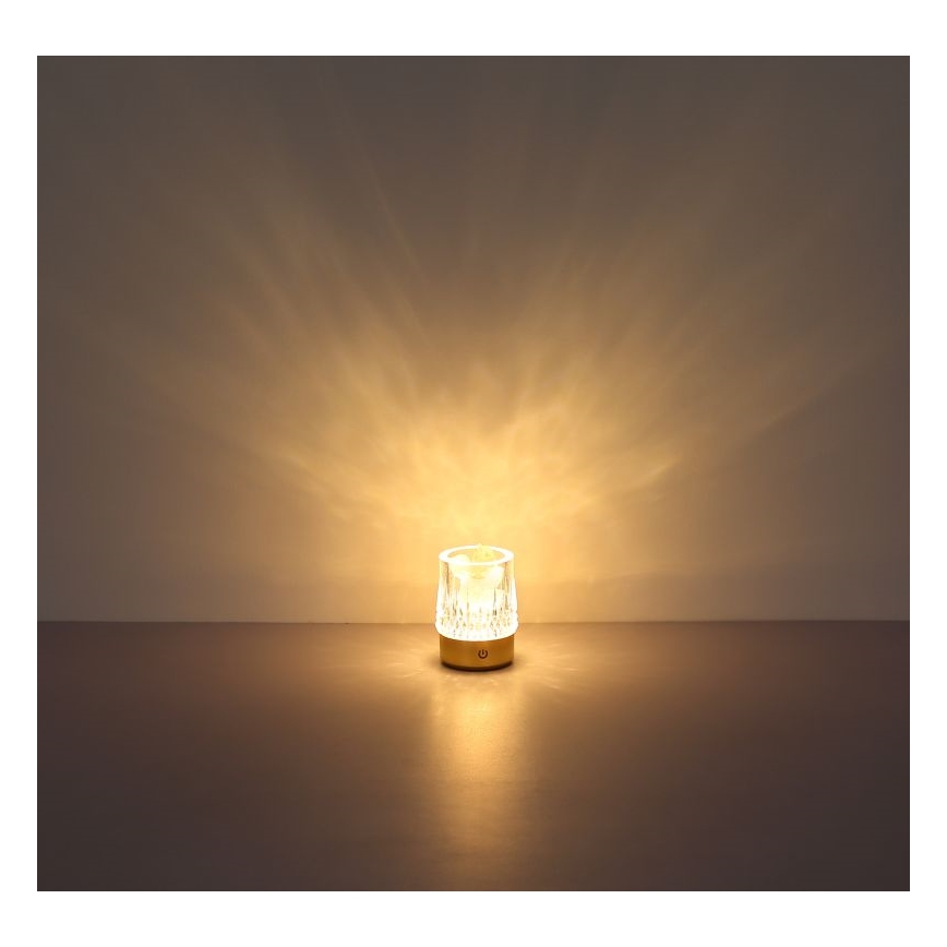 Globo - LED regulējama pieskāriena galda lampa LED/1W/5V 3000K 1200 mAh zelta krāsā