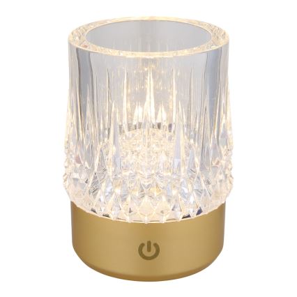 Globo - LED regulējama pieskāriena galda lampa LED/1W/5V 3000K 1200 mAh zelta krāsā