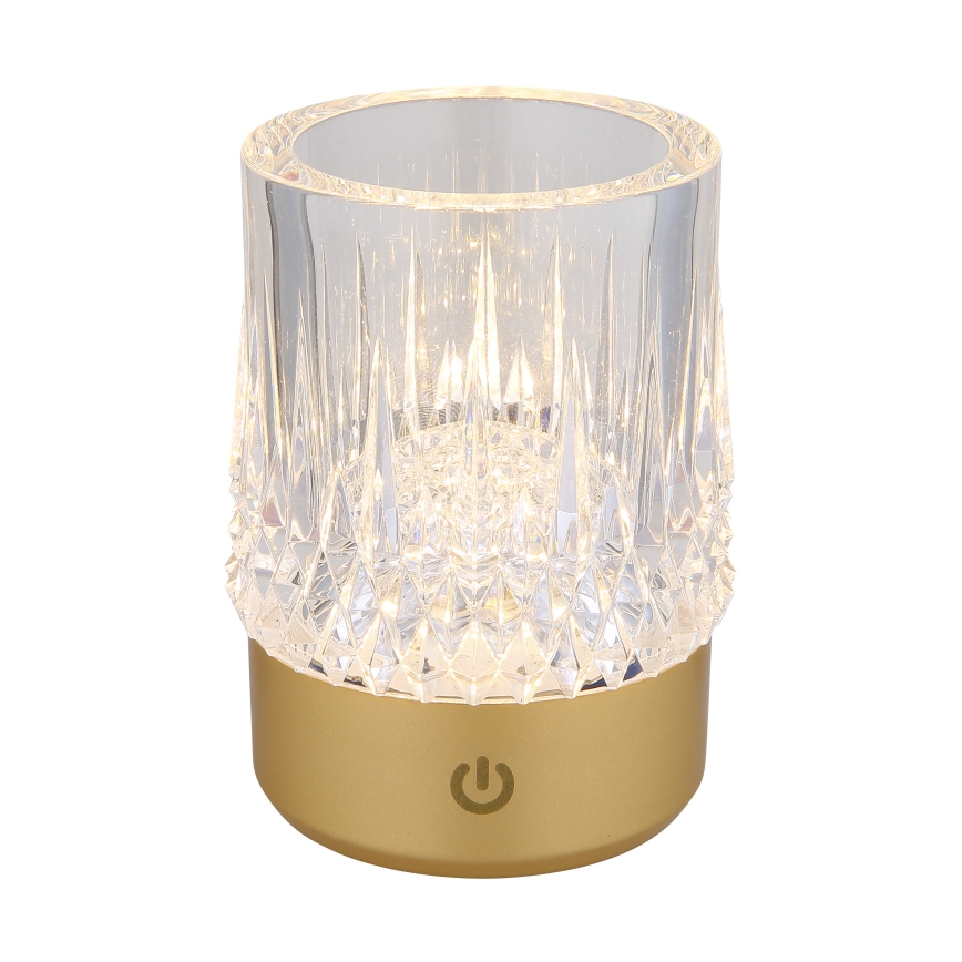 Globo - LED regulējama pieskāriena galda lampa LED/1W/5V 3000K 1200 mAh zelta krāsā